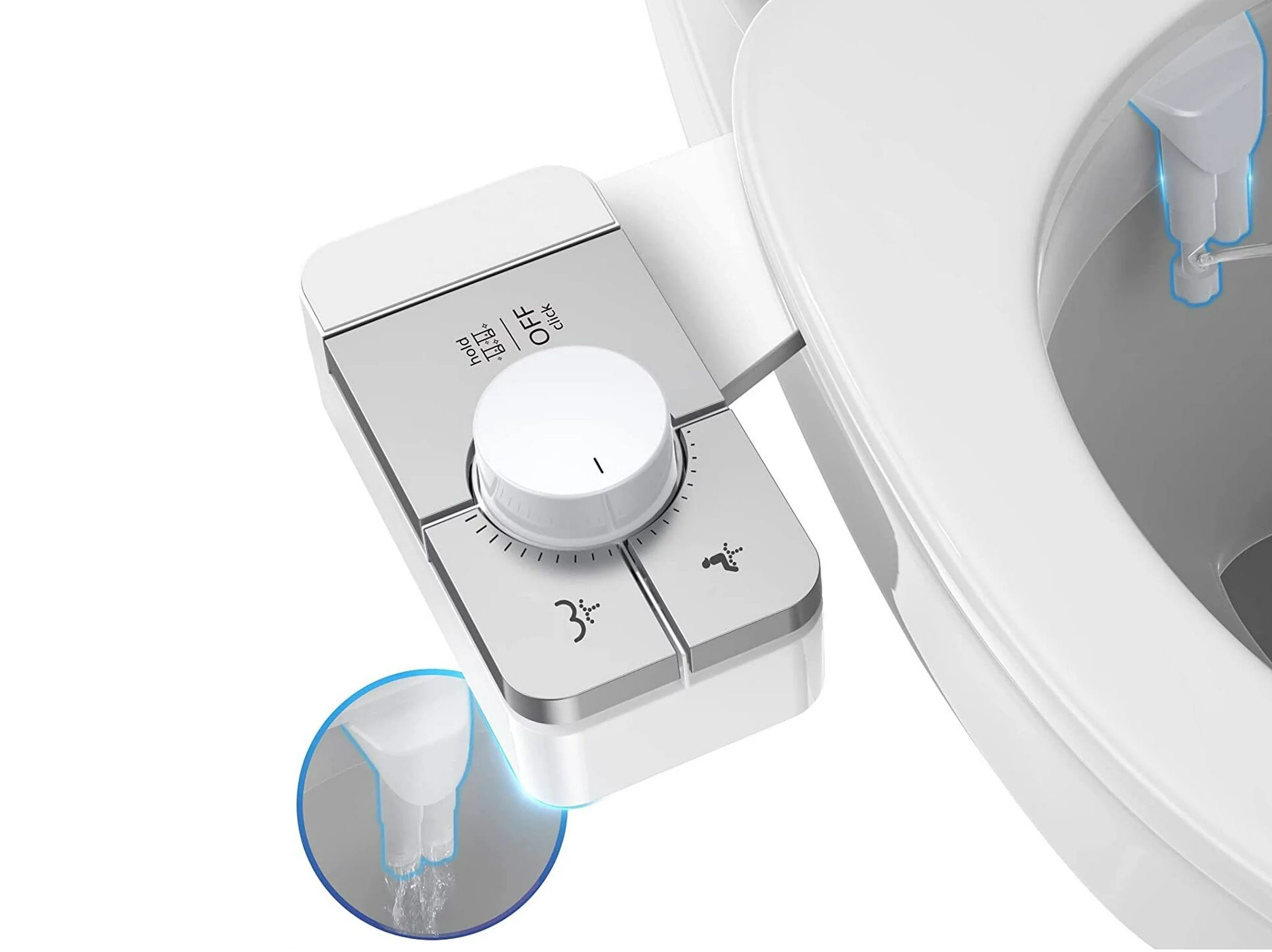 Samodra Ultra-thin Non-electric Cold Water Bidet Toilet Seat Attachment