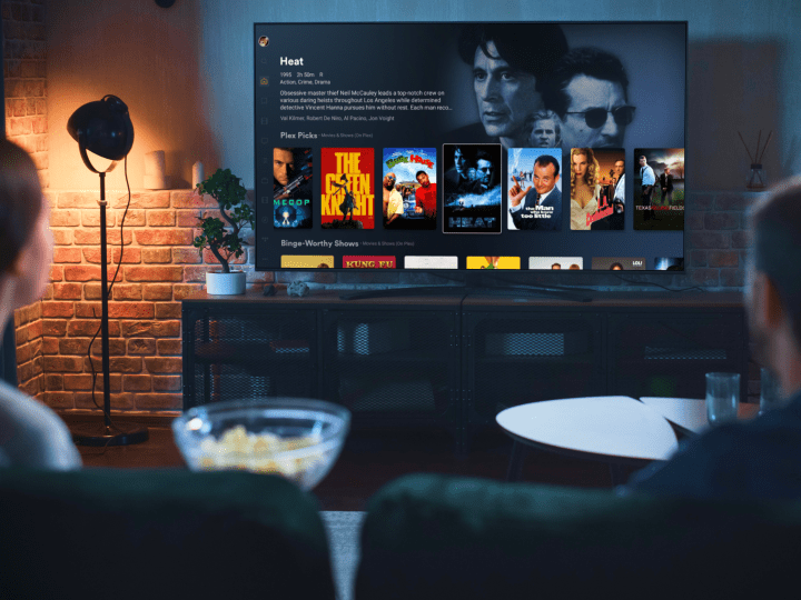 Plex used to watch media in living room