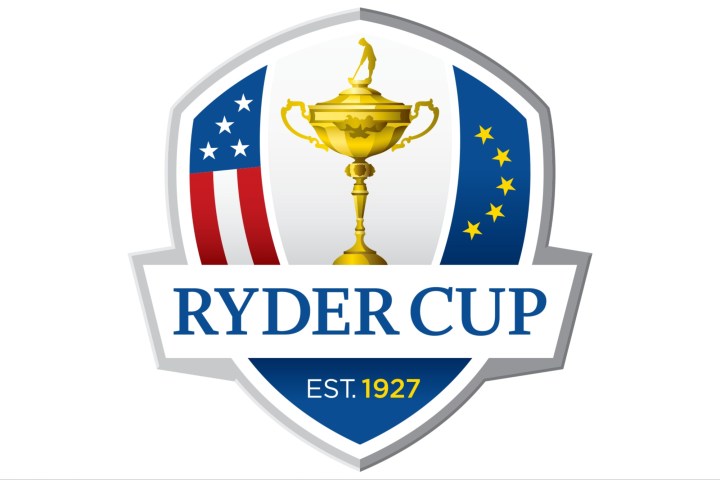 Logotipo y trofeo de la Copa Ryder de Golf.