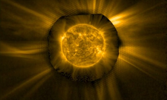 Scientists have used the ESA/NASA Solar Orbiter’s Extreme Ultraviolet Imager (EUI) in a new mode of operation to record part of the Sun’s atmosphere that has been almost impossible to image until now. By covering the Sun’s bright disc with an ‘occulter’ inside the instrument, EUI can detect the million-times fainter ultraviolet light coming from the surrounding corona.