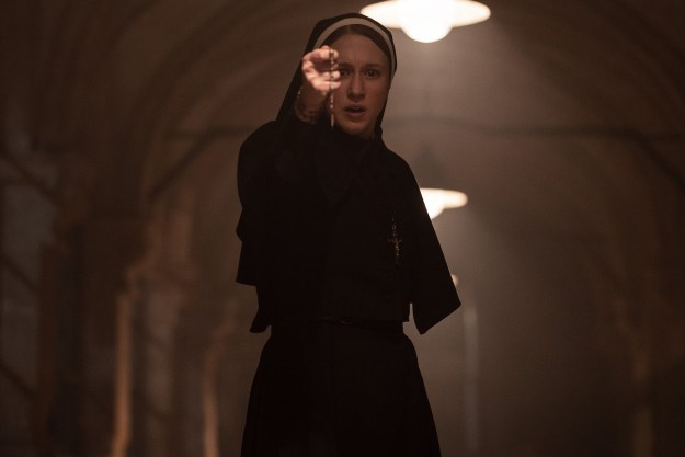 Sister Irene holds a rosary in The Nun 2.