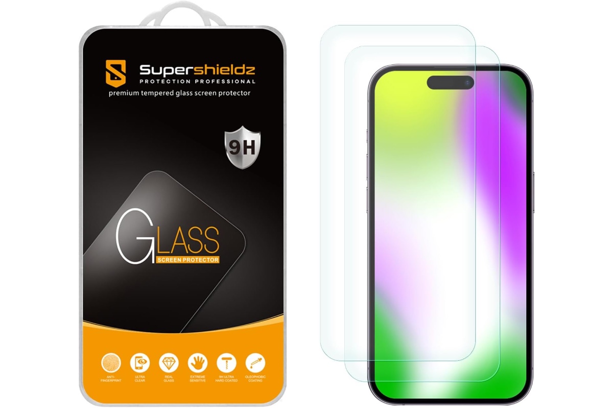 iPhone 15 Pro Spigen Glas.tR Ez Fit Tempered Glass Screen Protector - 9H -  2 Pcs.