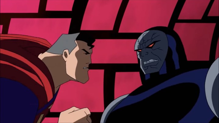 Супермен сражается с Дарксайдом "Лига Справедливости."