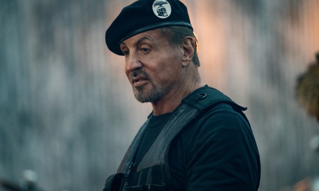 Sylvester Stallone wears a beret in Expend4bles.