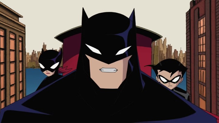 Batgirl, Batman, and Robin in The Batman.