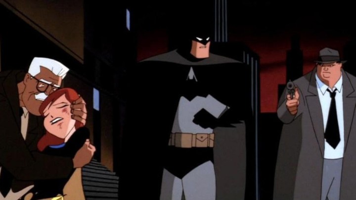 Commissioner Gordon mourns his daughter in The New Batman Adventures. 