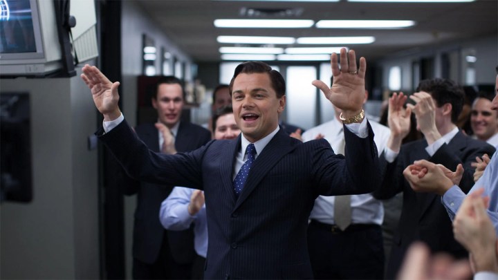 Leonardo DiCaprio in The Wolf of Wall Street.