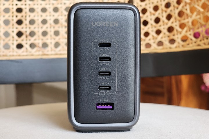 Ugreen 300W GaN fast charger with four USB-C and one USB-A port.