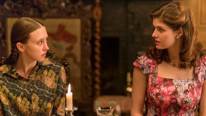 Taissa Farmiga and Alexandra Daddario in We Have Always Lived in the Castle.
