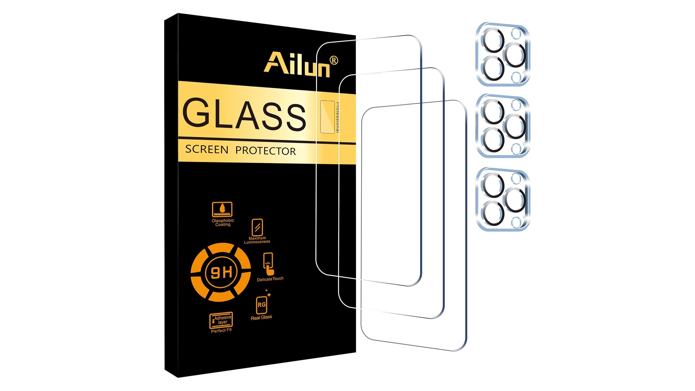 4 pack] Screen Protector and Camera Lens Protector for iPhone 14 Pro