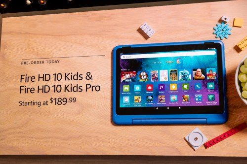Photo of the new Amazon Fire Kids tablets from its September 2023 event.