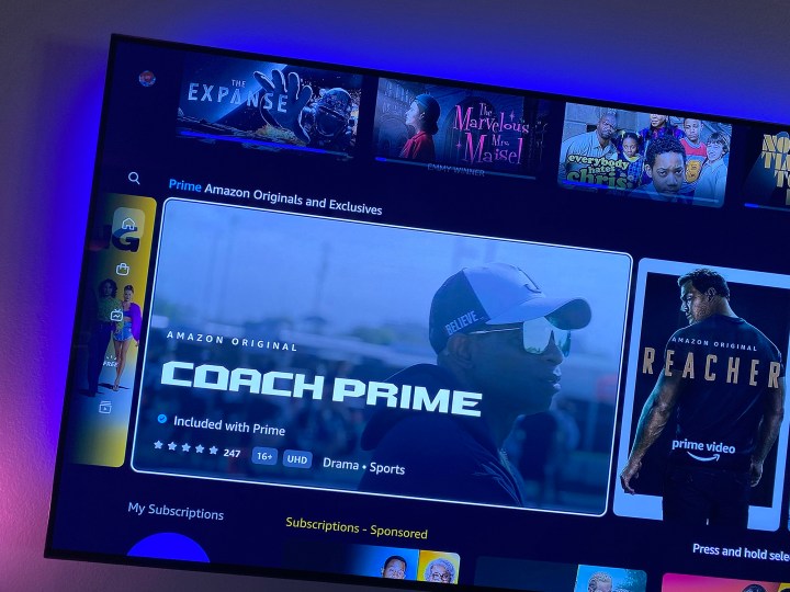 Amazon Prime Video su una TV.