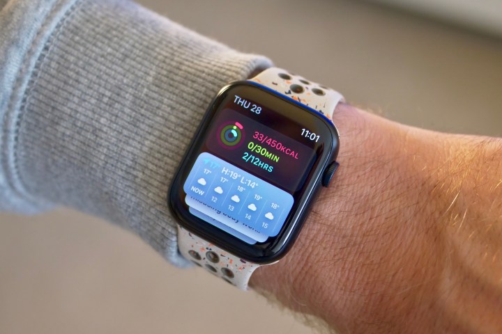 Pila inteligente en el Apple Watch Series 9.
