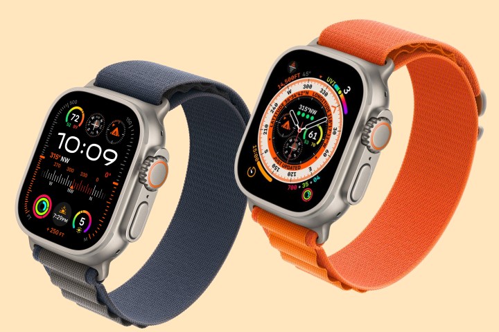 Renders of the Apple Watch Ultra 2 and Apple Watch Ultra next to each other.