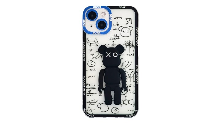 Baxxyo 3D Gloomy Bear Kickstand case for iPhone 15 Plus.