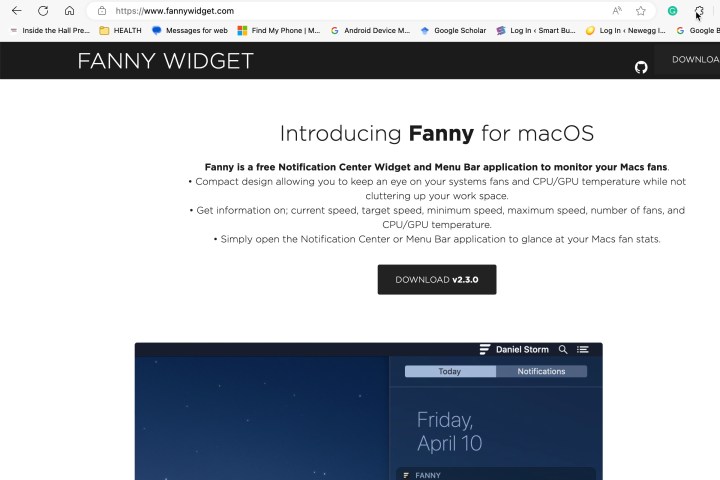 Fanny Widget download screenshot.