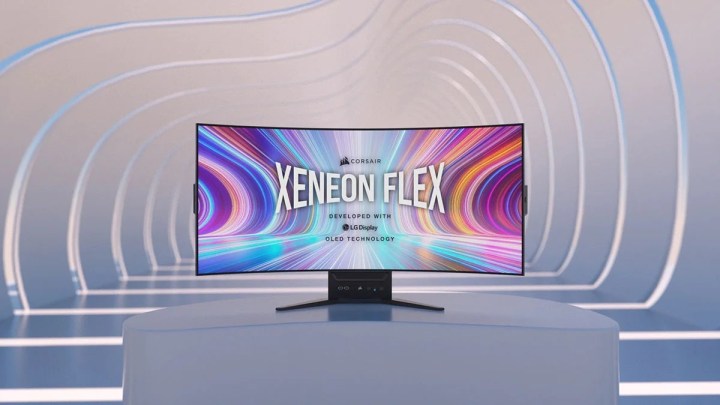 Product image of the Corsair Xeneon Flex 45WQHD240 OLED gaming monitor.