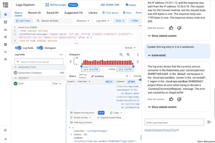 Google Duet being used to adjust code.