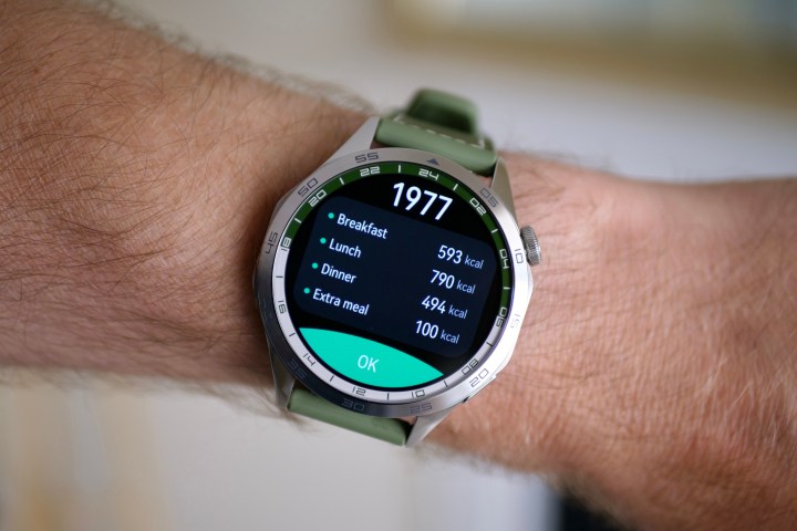 L'application Calorie sur la Huawei Watch GT 4.