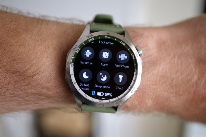 Paramètres rapides sur la Huawei Watch GT 4.