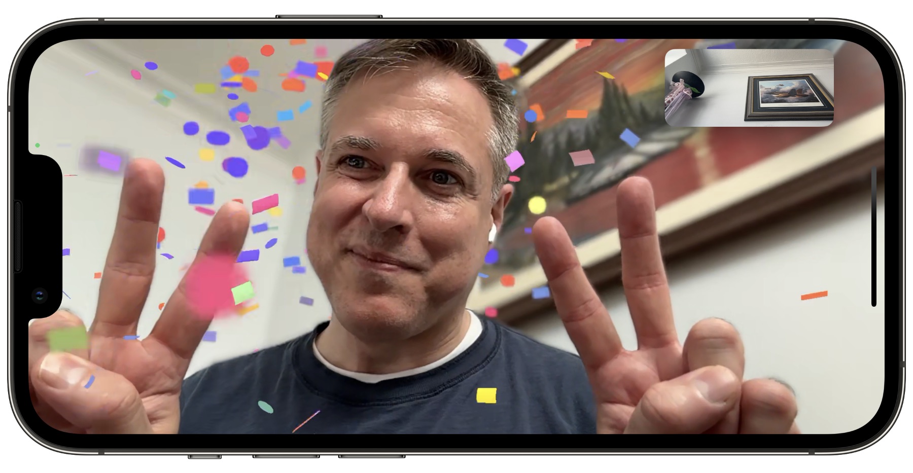 iOS 17 FaceTime Gesture Confetti.