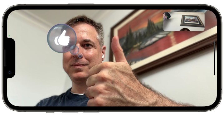 iOS 17 FaceTime Gesture Thumbs Up.