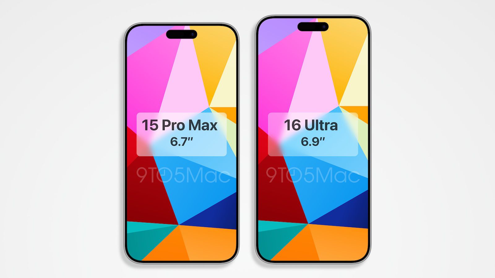 iPhone 16 Pro Max boyutunun iPhone 15 Pro ile karşılaştırılması.