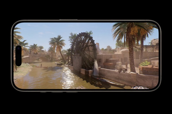Assassin's Creed Mirage su iPhone 15 Pro Max.