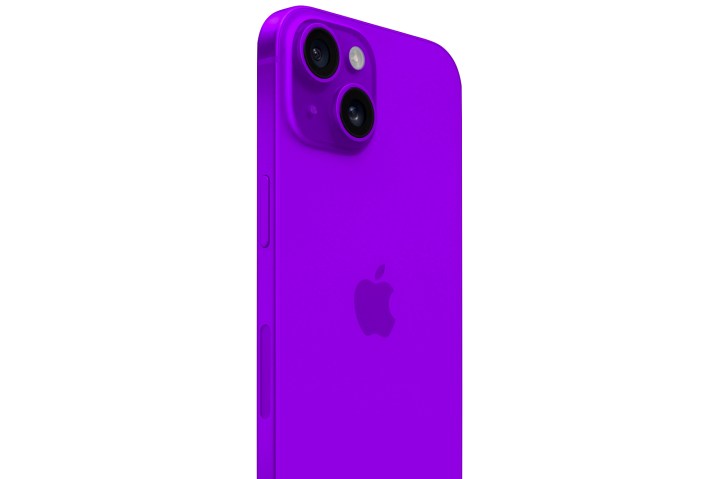 iPhone 15 in a purple color.