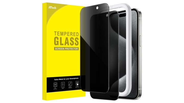 JETech Privacy Screen Protector for iPhone 15 Pro.