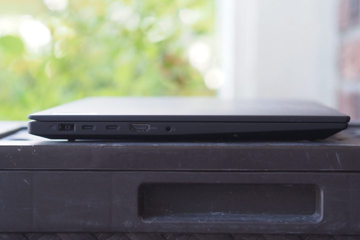 Lenovo ThinkPad P1 Gen 6 left side view showing ports.