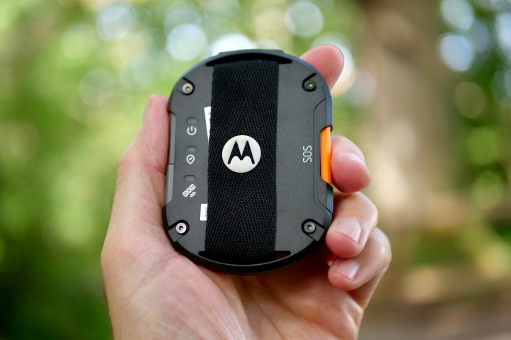 A person holding the Motorola Defy.