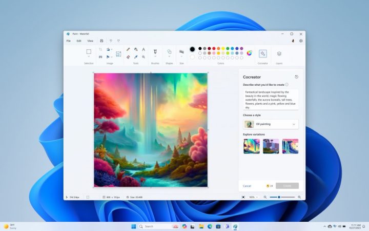 Ein Screenshot von Paint Co-Creator.