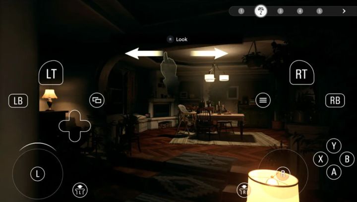 Les commandes mobiles à l'écran de Resident Evil apparaissent sur un iPad.