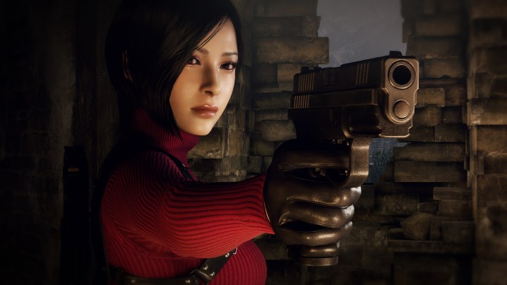 Ада Вонг держит пистолет в Resident Evil 4: Separate Ways.