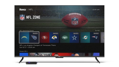 A handout image showing NFL Zone on a Roku TV.