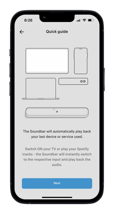 Application Sennheiser Smart Control pour iOS.