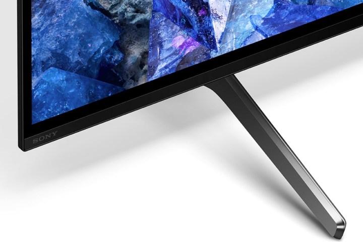 Sony Bravia A75L OLED 4K TV close–up on stands.