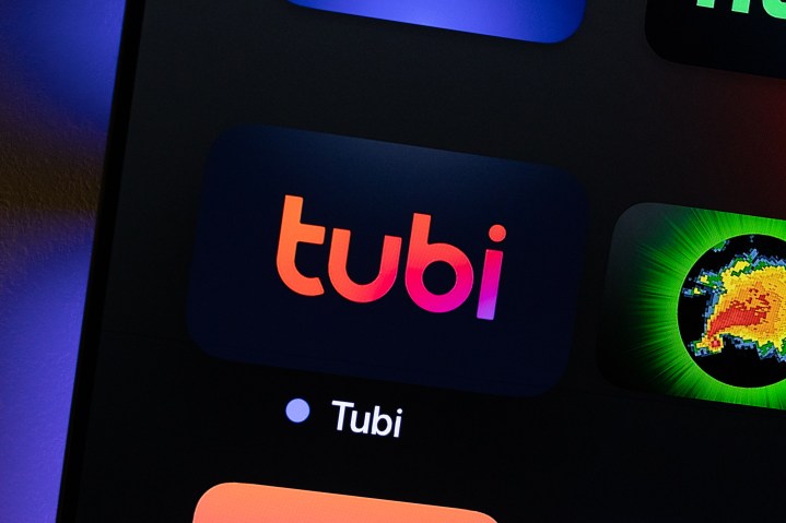The Tubi app icon on Apple TV.