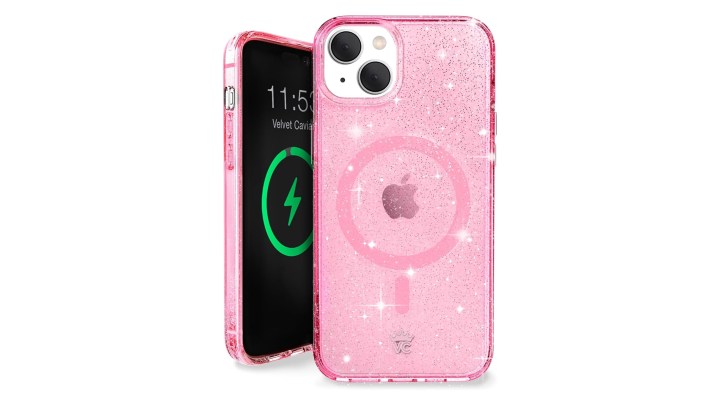 Velvet Caviar Pink Stardust case for iPhone 15 Plus.