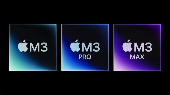 Loghi per i chip M3 di Apple.