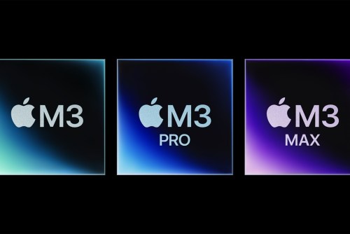 Logos for Apple's M3 chips.