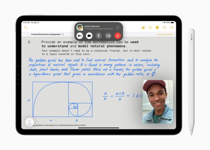 Apple Pencil and iPad while using FreeForm and FaceTime