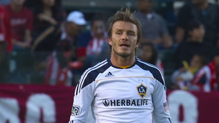 David Beckham como miembro del L.A. Galaxy en Beckham.