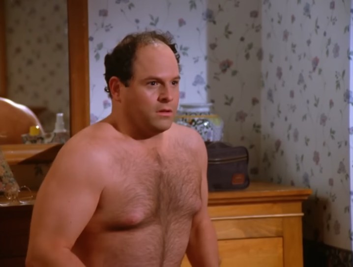 George shirtless in "Seinfeld."