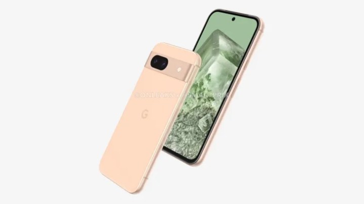 Rendering showing a possible Google Pixel 8a.