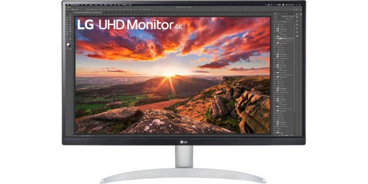The LG 27-inch IPS LED 4K monitor facing forward on a white background.