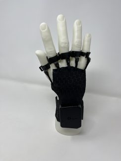 A model hand wearing a phantom sensory glove.