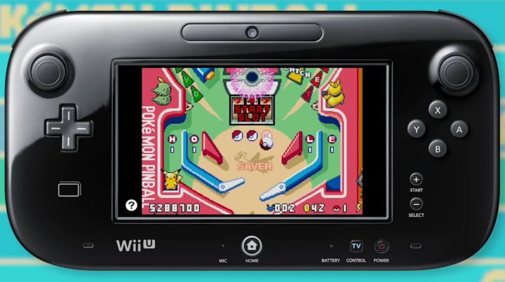 Pokemon Pinball being played on a Wii U.