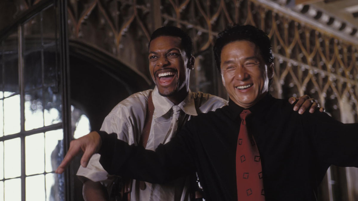 Chris Tucker and Jackie Chan in Rush Hour.